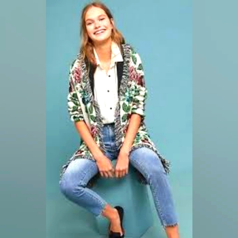 Floral Intarsia Cardigan By Aldomartins